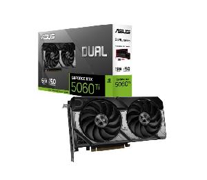  DUAL-RTX5060TI-O16G, ASUS, Ggraphics Card, Dual GeForce RTX™ 5060 Ti 16GB GDDR7 OC Edition, HDMI, 3x DP,128-bit, 550W.
