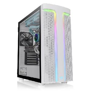H590 TG ARGB, ThermalTake, Snow, Tempered Glass, Lighting Strip, 120mm Standard Fan*2, CA-1X4-00M1WN-00
