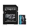 SDCG4/256GB, Kingston 256GB microSDXC Canvas Go Plus Gen4 200MB/s A2 U3 V30 Card + Adapter