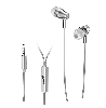  HS-M360, Genius, Earphone, In-Ear, In-line control, 3.5 mm jack, Mic, 1.1 m, Silver.