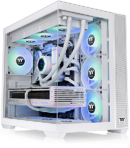 View 380 TG ARGB SnowThermalTake, White, Tempered Glass/120mm ARGB Lite White Fan*4/CA-1Z2-00M6WN-00