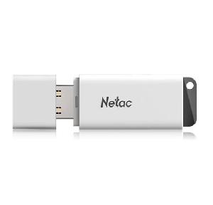  U185, NETAC, Flash Memory, 16GB  USB2.0   with LED indicator, White.