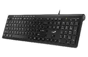 SlimStar 230II, GENIUS, Keyboard, Slim, multimedia, USB, BLACK.