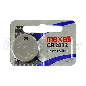  CR2032, MAXELL, Battery, 3V, Lithium.