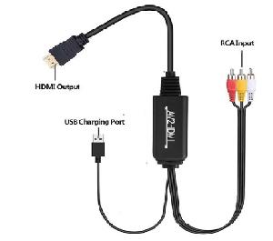 KD-HDMITORCA, Kingda 3xRCA to HDMI cable,RCA input ,HDMI output