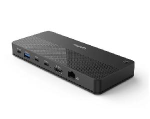  D1077A, UNITEK, Docking Station, Type-C 11-in-2 KVM(USB-C 10Gbps+USB 10Gb+2*USB+HDMI 4K+1GB+SD/Micro+Audio+PD 100W+DC),Black