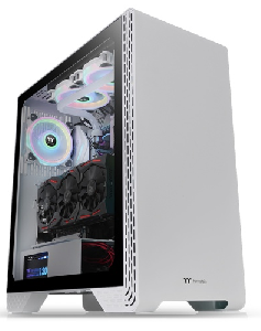  S300 TG Snow, THERMALTAKE, CASE, White, ATX, 1x120mm Fan, AIO 360mm, air 170mm, GPU 360mm, 2x3.5”, USB 3.0x1, USB 2.0x2, Aud