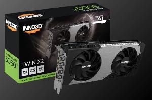 RTX 5060 TI 8GB, INNO3D GEFORCE RTX 5060 Ti  TWIN X2 8GB 128BIT GDDR7, PCIE5 DP*3/HDMI