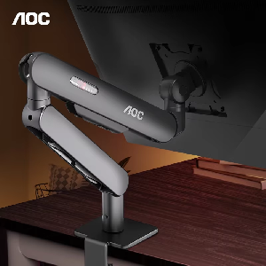 AOC AM400B Monitor Singl Arm Desk Stand Aluminium Alloy17"-34" Inch Weight Up to (9kg) 75x75mm, 100x100mm, 360° Rotation