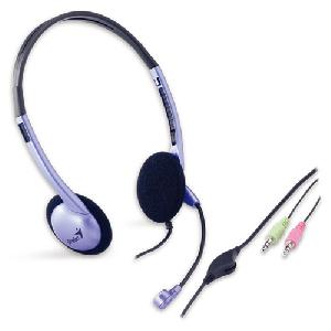 HS-02B, Genius, Headphone with Microphone, Volume Control