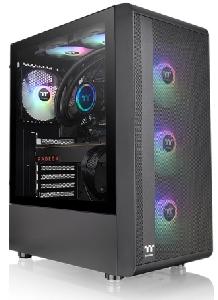 S200 TG ARGB, THERMALTAKE, CASE, Black, ATX, 3x120mm ARGB Fans, AIO 360mm, air 166mm, GPU 330mm, 2x3.5”, USB 3.0x2, Audio+mi
