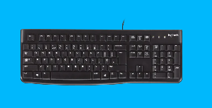 K120, Logitech Corded Keyboard 1.5m USB,  EN,  Black L920-002522 