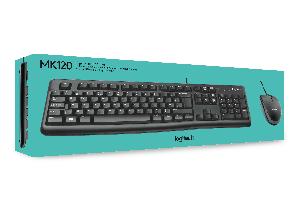  MK120, LOGITECH, Keyboard, USB COMBO, ENG/RU, BLACK.
