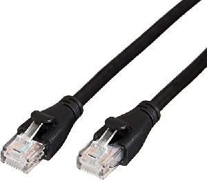 C1810GBK,UNITEK 2M, CAT.6 Flat Cable - RJ45 (8P8C) Male to RJ45 (8P8C) Male, Black