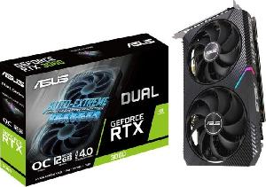  DUAL-RTX3060-O12G-V2, ASUS, Ggraphics Card, Dual RTX3060 OC 12GB GDDR6, PCIe 4.0, 192-bit, 15 Gbps, ( 650W )  1xHDMI,3xDP.