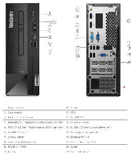 12JES0LG00/GE LenovoThinkCentre Neo 50s G3 SFF, i3-12100, 8GB, 256 GB SSD,DVD, 1xDP,1xHDMI,1xVGA, Serial Port, DOS, KB&M, 3Y