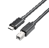 C14140ABK03-2M, UNITEK,  2M, USB-C 480Mbps to USB-B Printer Cable