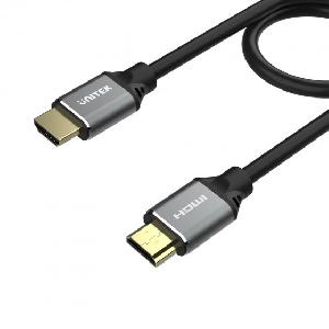 C137W,UNITEK 1.5M HDMI2.1 Male to Male Cable (4K @120H, 8K @60Hz), Space Grey + Black