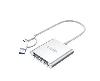 Y-9313D, UNITEK 3 Ports USB3.0 Card Reader With USB-C Adapter
