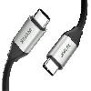  C14082ABK, UNITEK, Cable, 1M, Full Featured USB-C Male to Male, with Data 10Gbps / PD 100W, D4K60Hz,Grey.