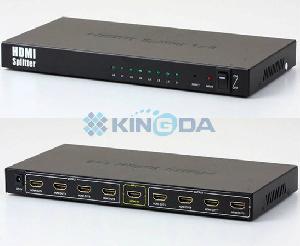 KDSP0108, Kingda, HDMI Splitter1x8,with 3Dsupport,with power supply