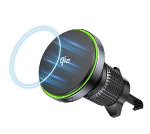 P1404ABK01 UNITEK Qi2 Magnetic Wireless  Car Charger Mount with Cooling Fan P1404ABK01 UNITEK Qi2 Magnetic Wireless  Car Charger Mount with Cooling Fan