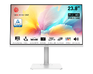 MD2412PW, MSI Monitor 23.8" FHD IPS 100Hz, 1ms, 300 cd/m², 178°-178°, VESA, SRGB 114%, Speaker, Type-C 15W, HDMI, DisplayPort