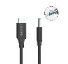 C14117BK-1.8M, UNITEK, 1.8M, 65W USB-C to DC4.5*3.0mm Charging Cable for HP Laptops