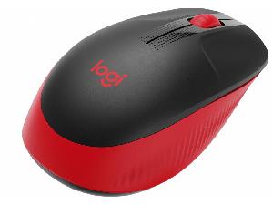  M190, Logitech, Mouse, USB Wireless 1000 dpi 3 Button, 1xAA-18 month 89,9g Red/Black.