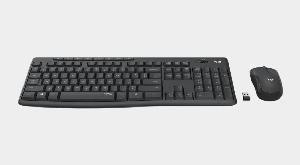  MK295, LOGITECH, Keyboard, Silent Wireless Combo, US, BLACK.