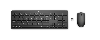  HP 230, HP, Wireless Mouse and Keyboard Combo, 2.4GHz, 1600 dpi, Black, 18H24AA.