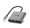 V1404B, UNITEK, USB-C to Dual HDMI2.0 4K Adapter with MST, Space Gray