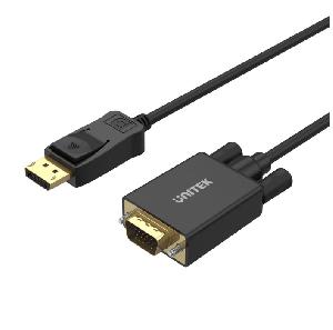 Y-5118F,UNITEK 1.8m Display Port Male to VGA Male Adapter