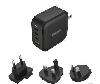  P1112ABK, UNITEK, Charger, 100W 4-in-1 USB GaN Charger (3*USB-C PD + USB-A QC3.0), With US/EU/UK/AU Plugs, Black.