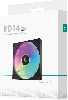  FD14 ARGB, DEEPCOOL, Fan, 140mm, PWM 400~1650 RPM, 82.53CFM, ≤25.2dB, 4+3-pin, ARGB, Black.