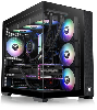  View 380 TG ARGB, THERMALTAKE, CASE, Black, ATX, 4x120mm ARGB Fans, AIO 360mm, air 160mm, GPU 415mm, 1x3.5", Type-C, USB 3.0