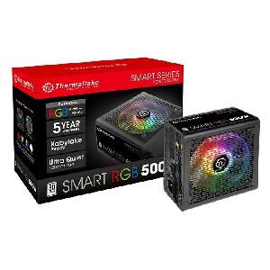 Smart RGB 500W, Thermaltake,Power Supply 500W, 80 PLUS, 12cm RGB  fan,EU,230V, PS-SPR-0500NHSAWE-1