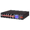  MRT-1500, POWERCOM, UPS, 1500VA/1500W,On-Line,4xSchuko,208-240VAC,12V9Ahx3,USB,Sinewave,Rack Mount,Black.