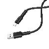 BX31 BOROFONE Soft silicone charging data cable for Lightning Black 6931474710352