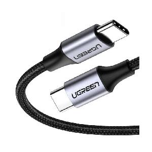 UGREEN USB 2.0 C M/M Round Cable Nickel Plating Aluminum Shell 2m  Gray Black (50152)